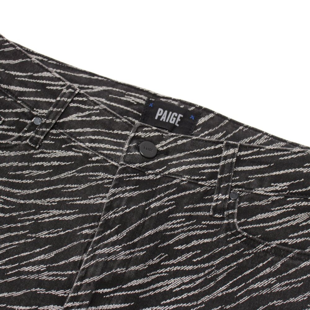 Paige Hoxton Ultra Skinny Jeans Size 30 in Zebra Stripe Black / White